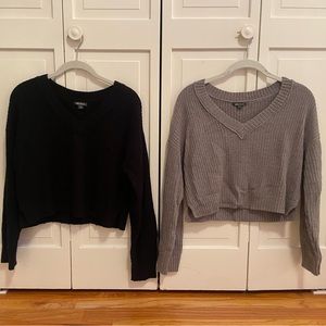 Wild fable v neck crop sweater pair xs